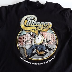 *Chicago Tour 2016 Does Anybody Really Know What Time It Is? Tee XL